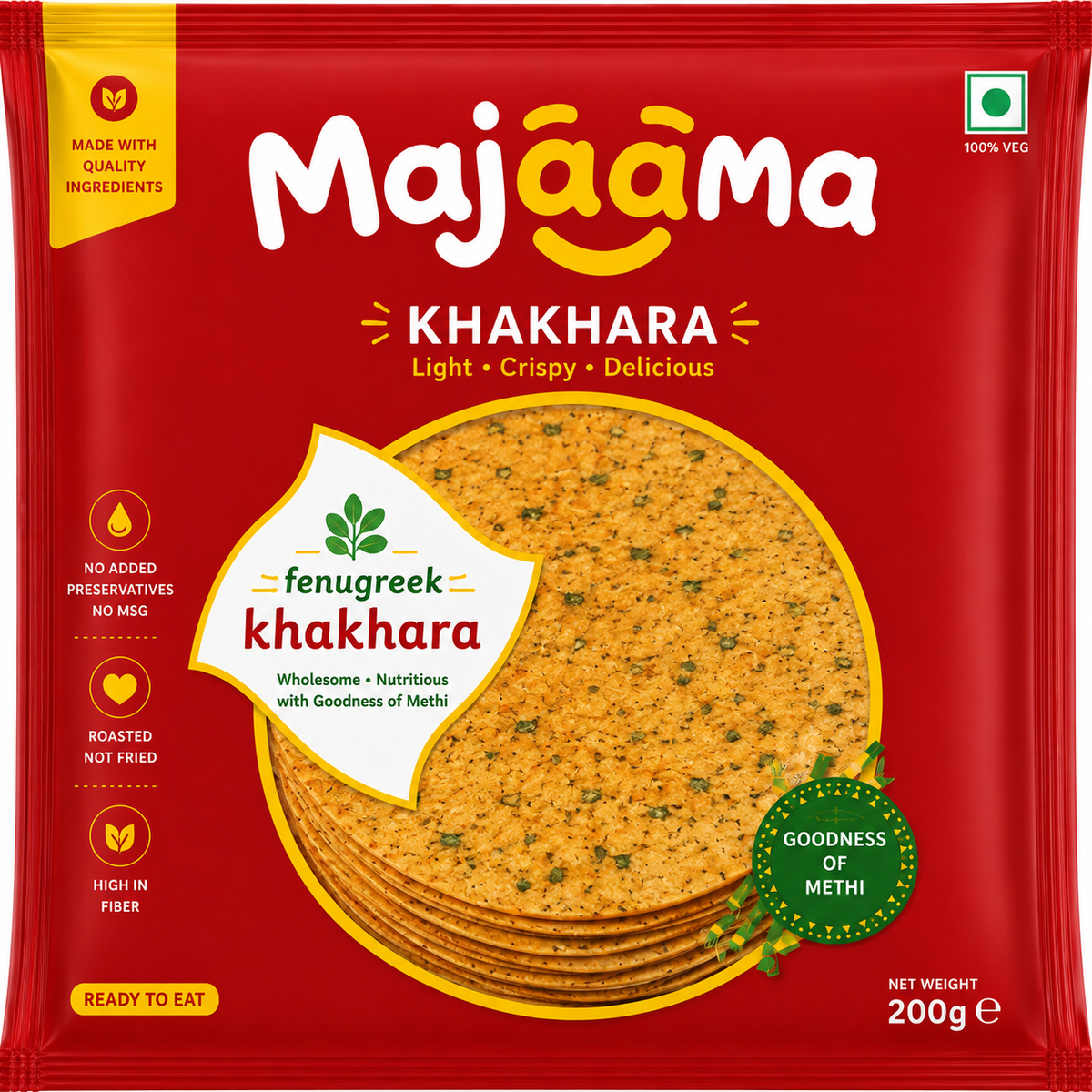 Majaama Methi Khakhara – Fenugreek (200g)